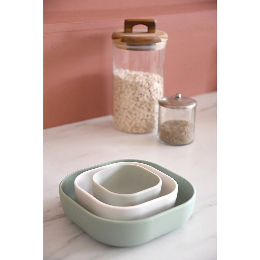 Set boluri din silicon Beaba Sage Green, 3 buc. foto