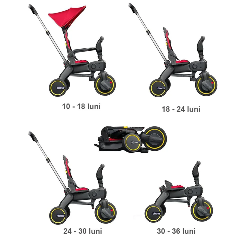 Tricicleta Doona Liki Trike S1 Flame Red foto