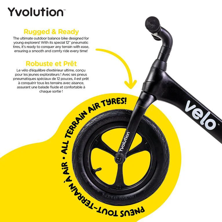 Bicicleta fara pedale Yvolution Y Velo Pro Negru foto