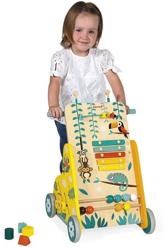 Antepremergator din lemn Janod Tropik Multi-Activity Trolley foto