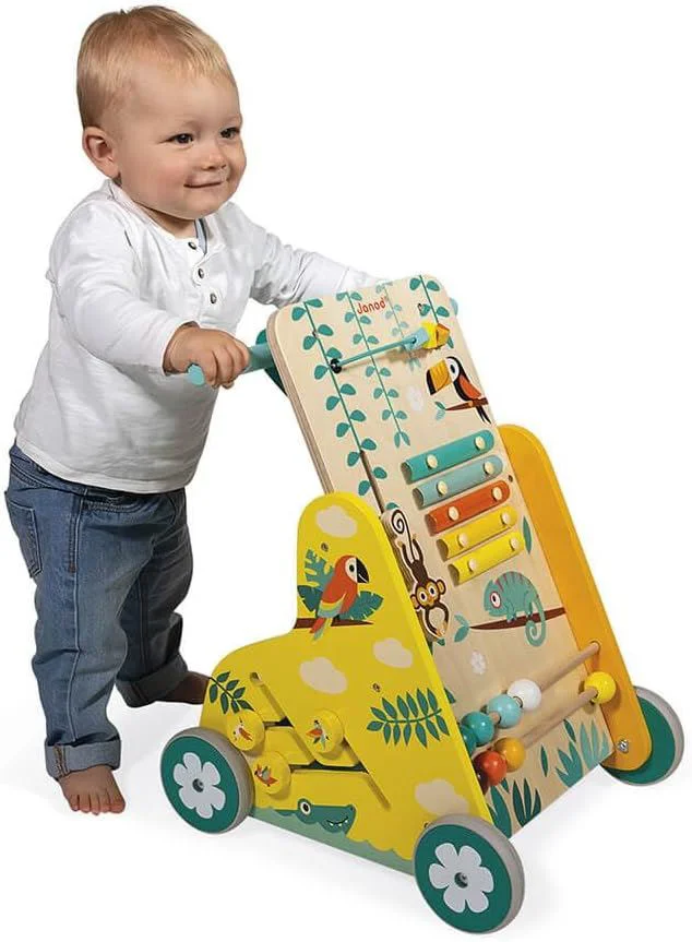 Antepremergator din lemn Janod Tropik Multi-Activity Trolley foto