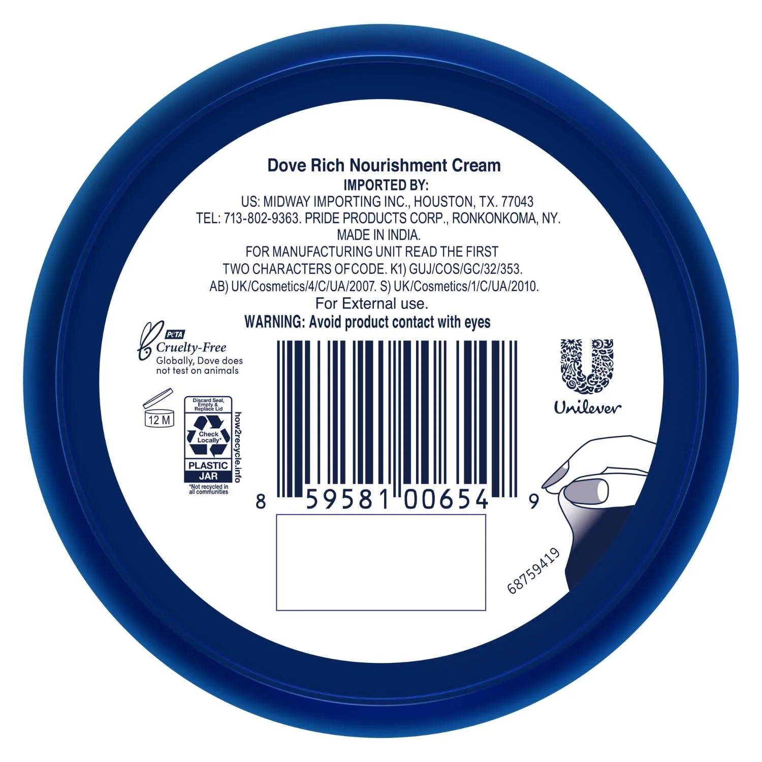 Crema de corp Dove Body Cream Rich Nourishment, 150 ml foto