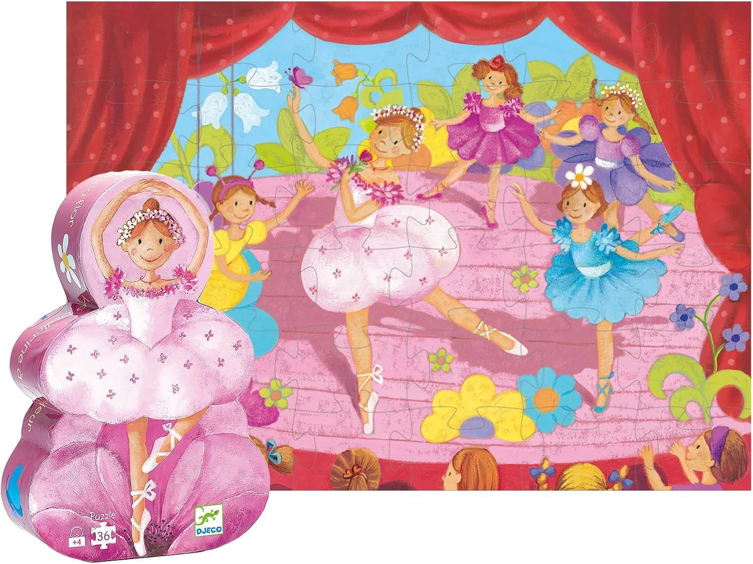 Puzzle Djeco Balerina si floarea, 36 el. foto