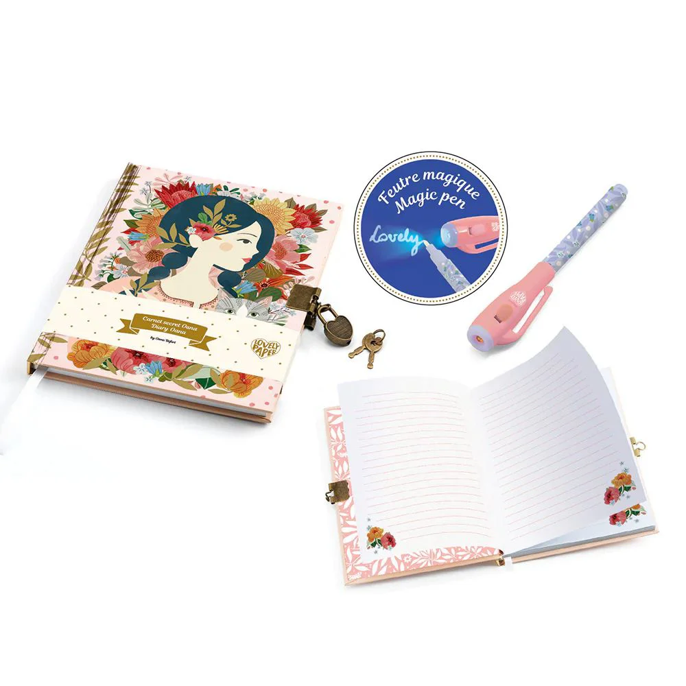 Jurnal secret + Magic marker Djeco Oana foto