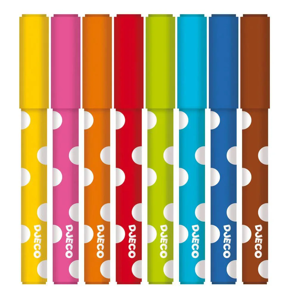 Set carioci lavabile Djeco For Little Ones, 8 culori foto