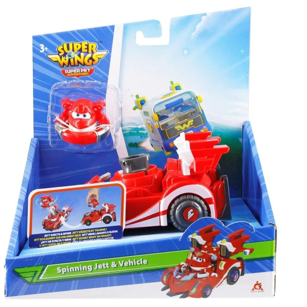 Set de joaca Spinning Jett&Vehicul 2 in 1 Super Wings foto