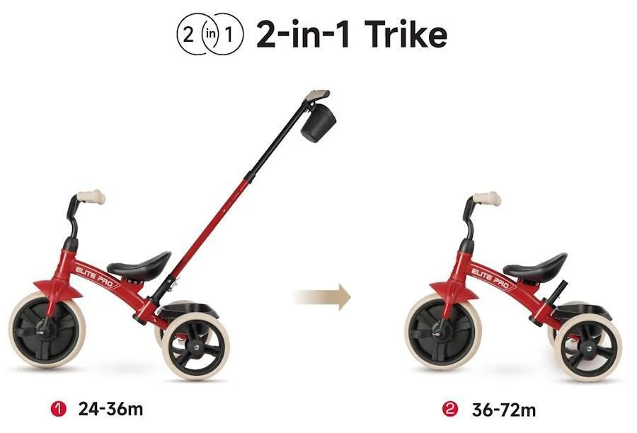 Tricicleta Qplay Elite Pro Red foto