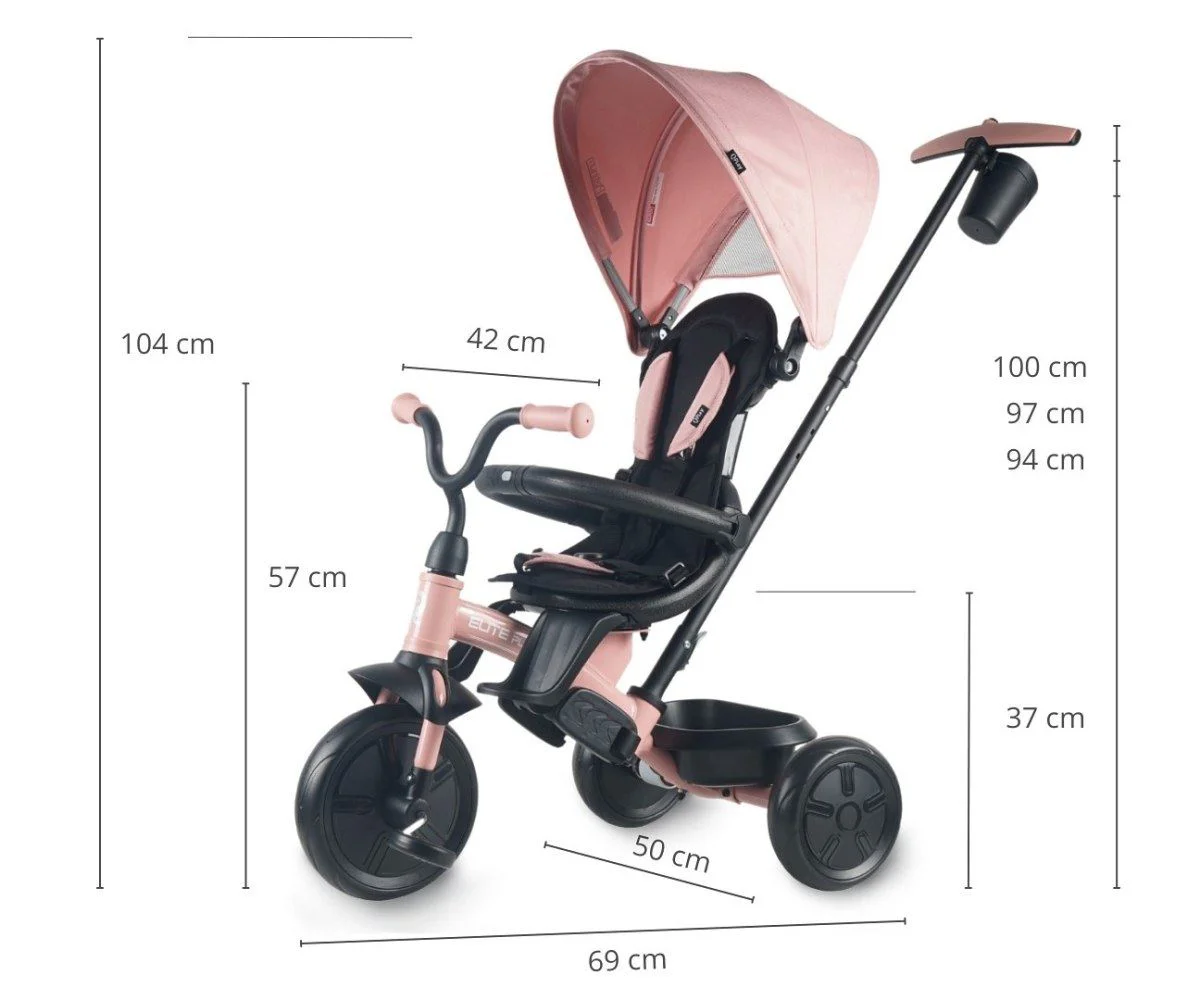 Трёхколёсный велосипед Qplay Elite Platinum Pink foto