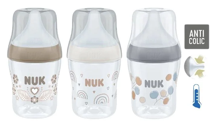 Пластиковая бутылочка NUK Nature Perfect Match с силиконовой соской (0–6 мес.), 150 мл foto
