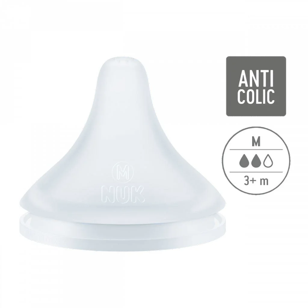 Tetina din silicon NUK Perfect match, flux mediu (3-6 luni), 2 buc. foto