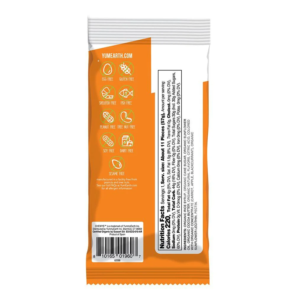 Bomboane gumate din fructe Yumearth Chewys, 57 g foto