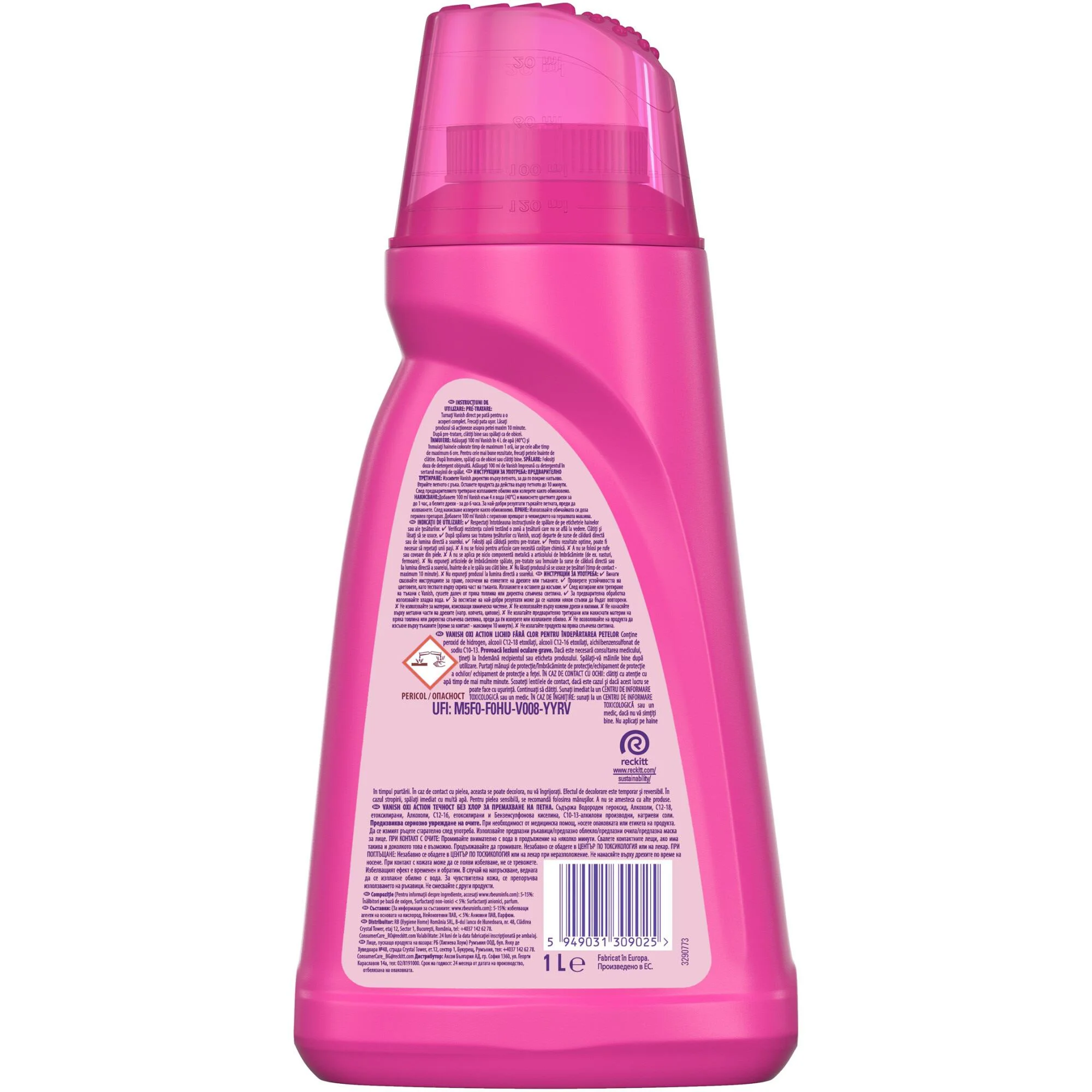 Solutie pentru indepartarea petelor Vanish Oxi Action Color, 1000 ml foto