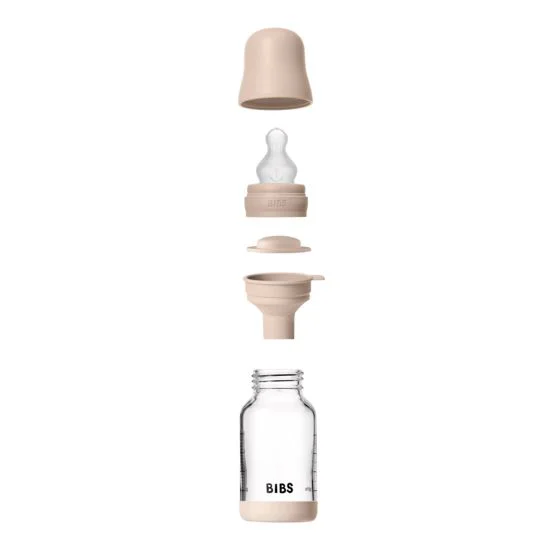 Biberon din sticla anticolici BIBS Blush cu tetina din silicon 0+ luni, 120 ml foto