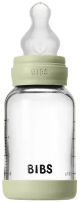 Biberon din sticla anticolici BIBS Sage cu tetina din silicon 0+ luni, 120 ml foto