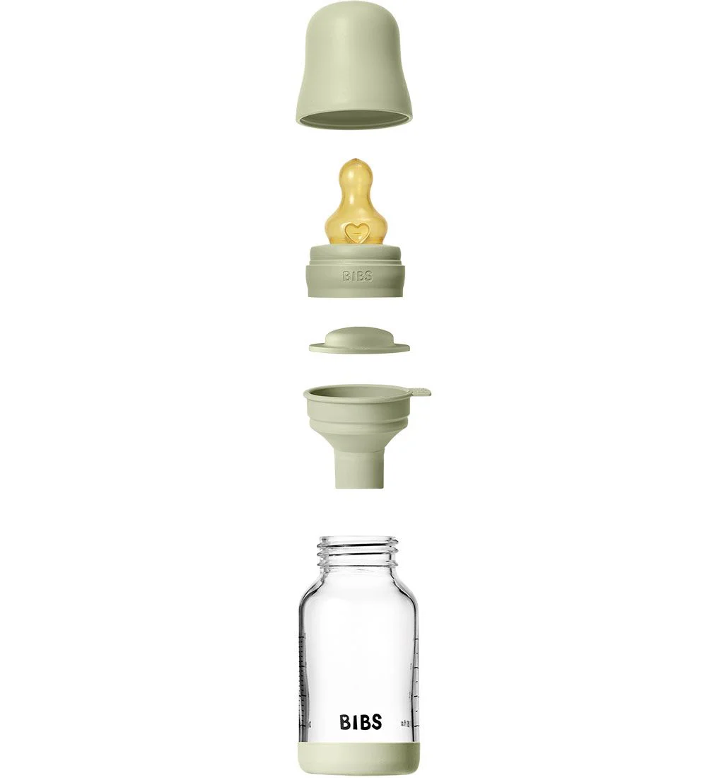 Biberon din sticla anticolici BIBS Sage cu tetina din latex 0+ luni, 120 ml foto