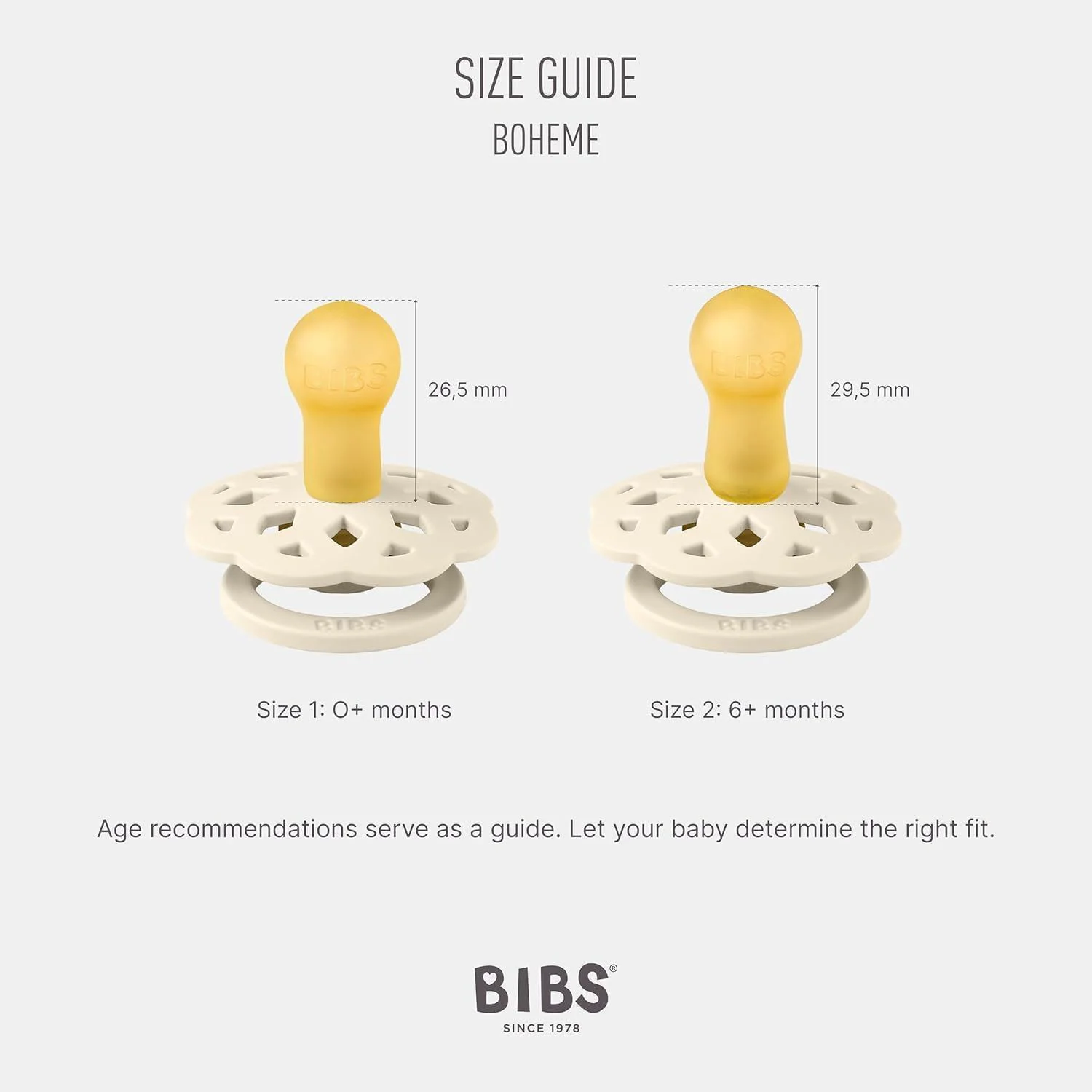 Suzeta rotunda din latex BIBS Boheme Dusky Lilac (0-6 luni) - Ambalaj premium foto