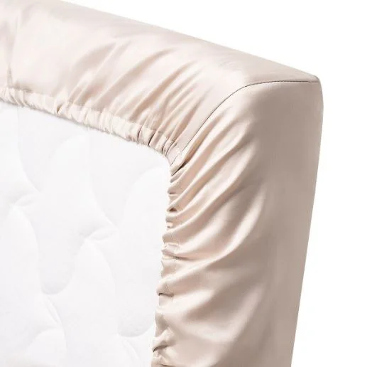 Cearsaf Perina cu elastic Bej, 160x80 cm foto