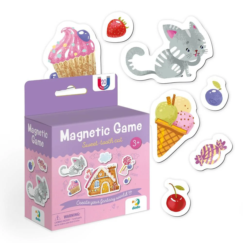 Joc magnetic Dodo Pisicuta cu dulciuri, 20 el. foto