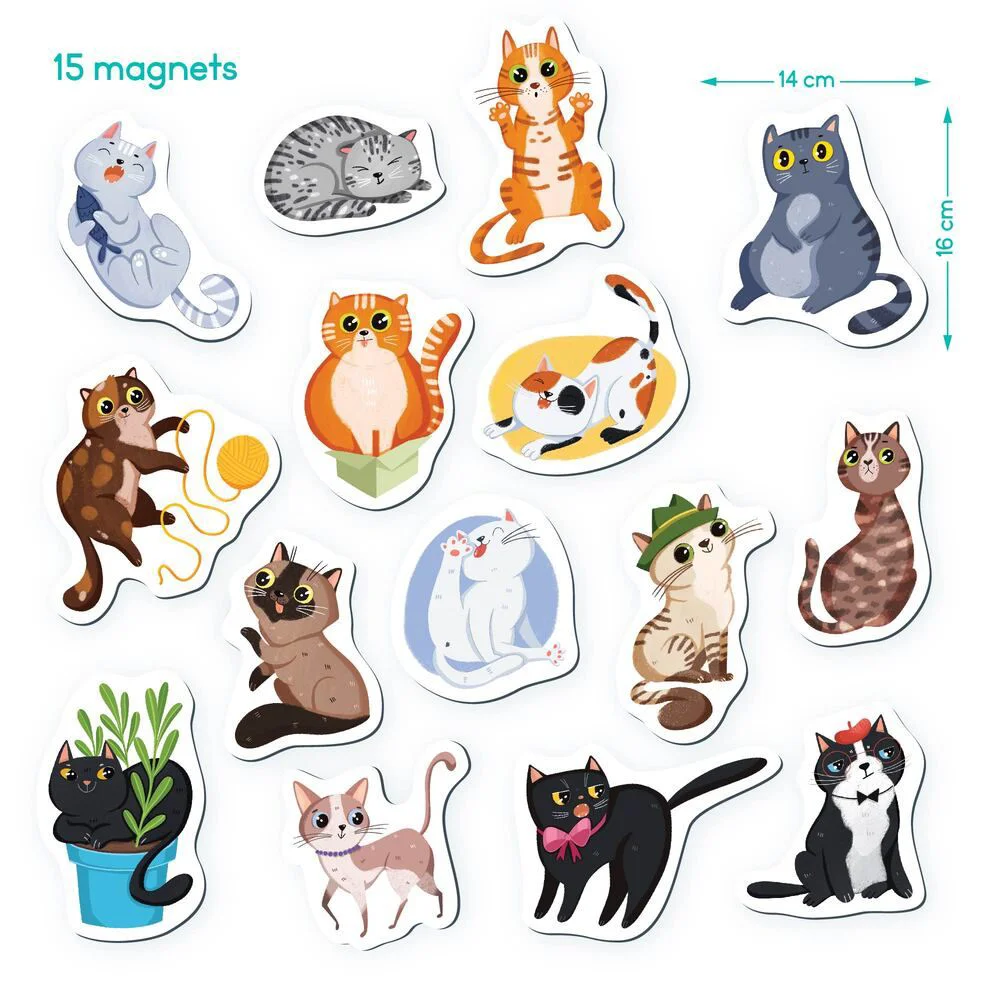 Joc magnetic Dodo Pisici, 15 el. foto