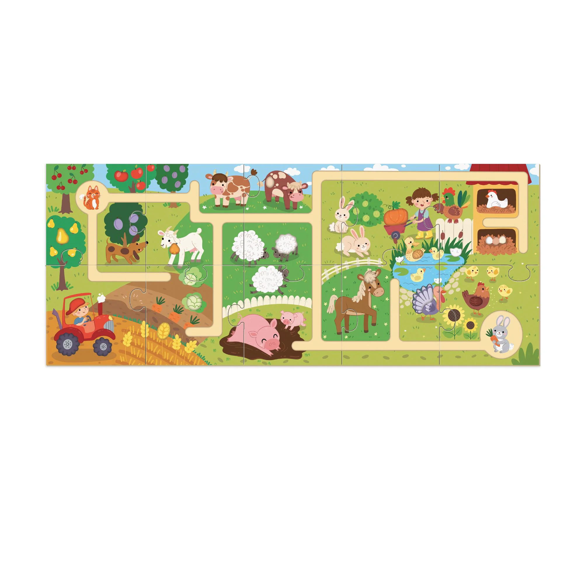 Puzzle-labirint Dodo Calatoria mea prin ferma, 10 el. foto