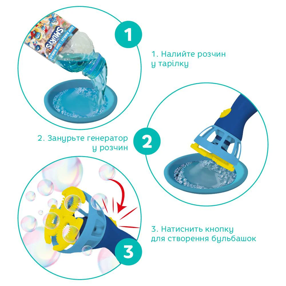 Suflanta cu bule Dodo Smurfs, 450 ml foto