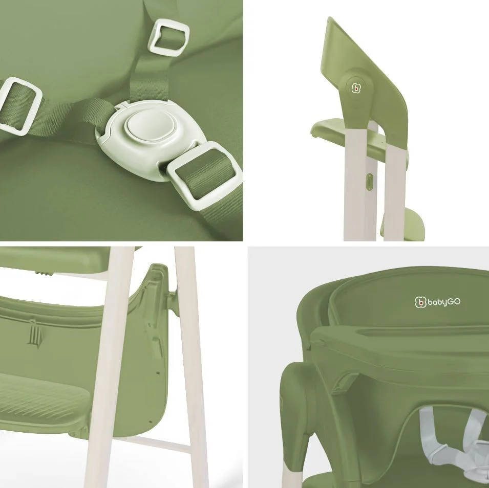 Стульчик для кормления 3 в 1 BabyGo Levels Khaki foto