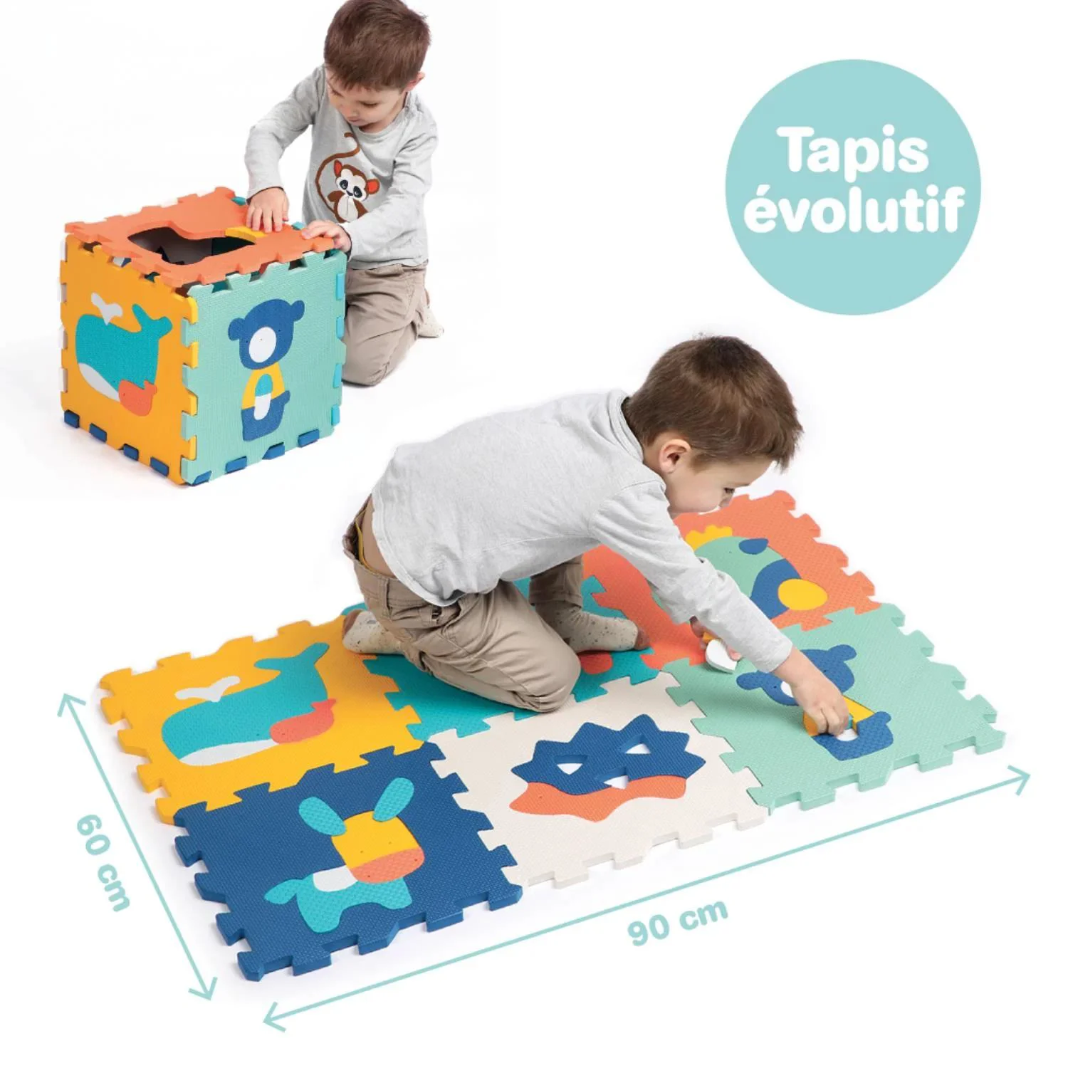 Covoras puzzle din spuma Ludi Animale, 6 buc. foto