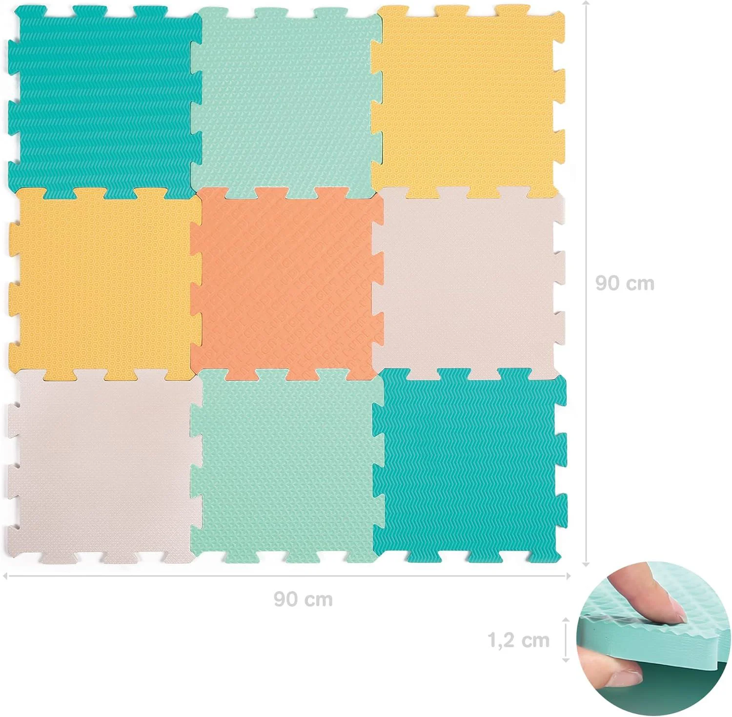 Covoras puzzle din spuma Ludi Giant Puzzle, 9 buc. foto