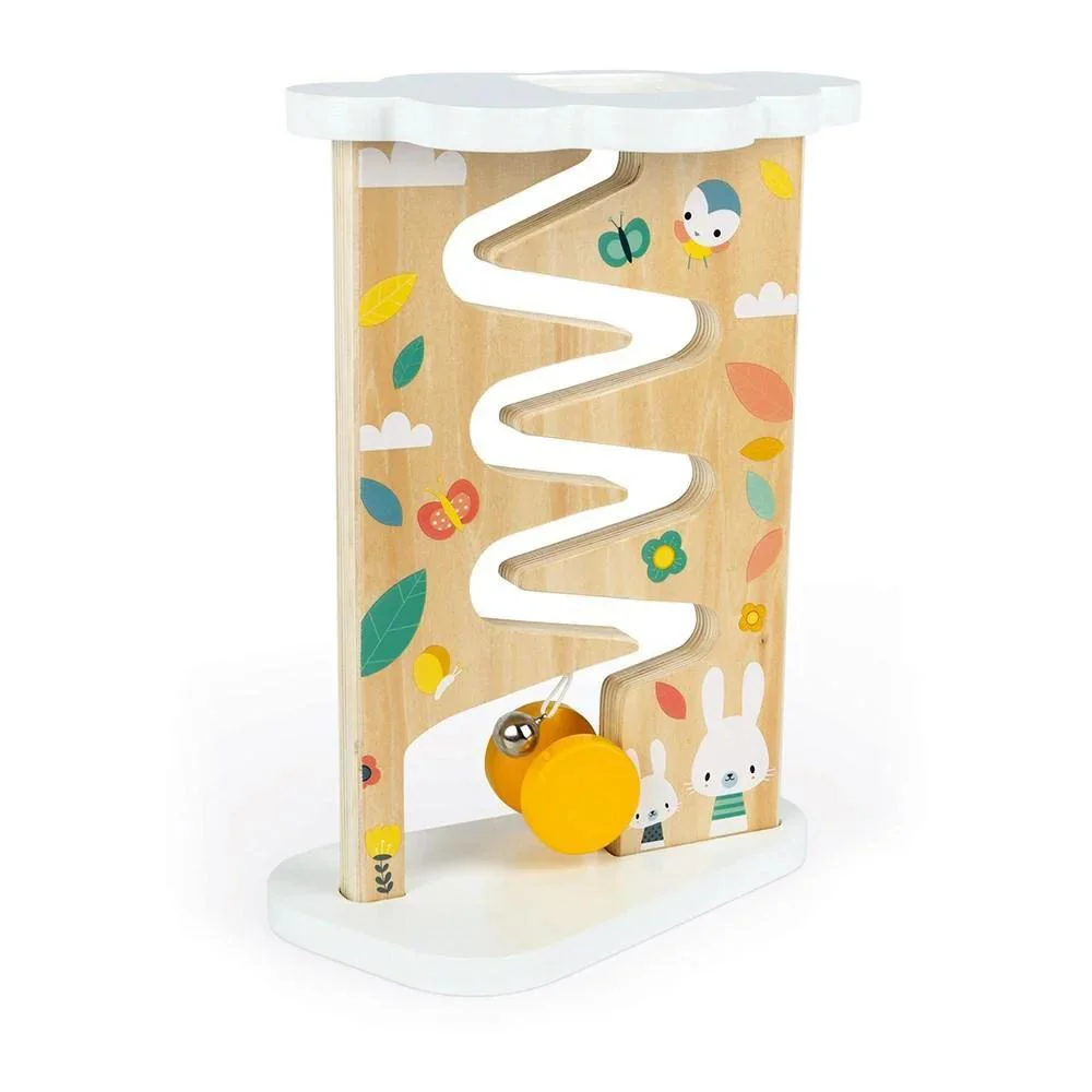 Set de joaca din lemn Janod Pastel Bee & Bear Ball Track foto