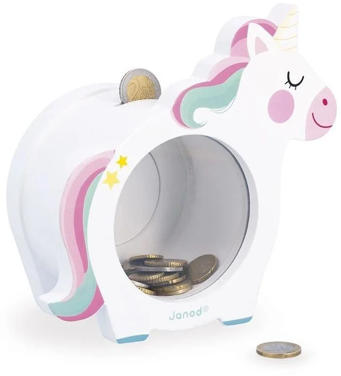 Pusculita din lemn Janod Unicorn foto