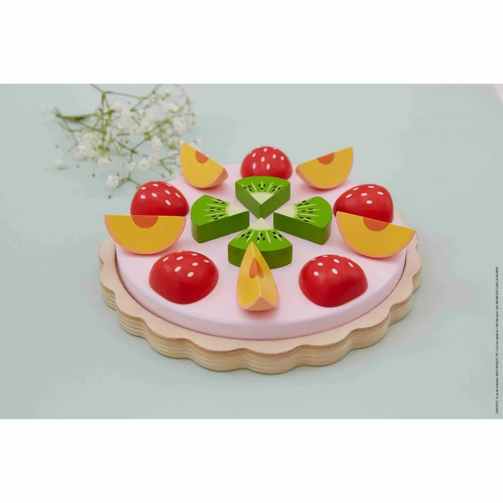 Jucarie din lemn Janod Prima mea prajitura cu fructe foto