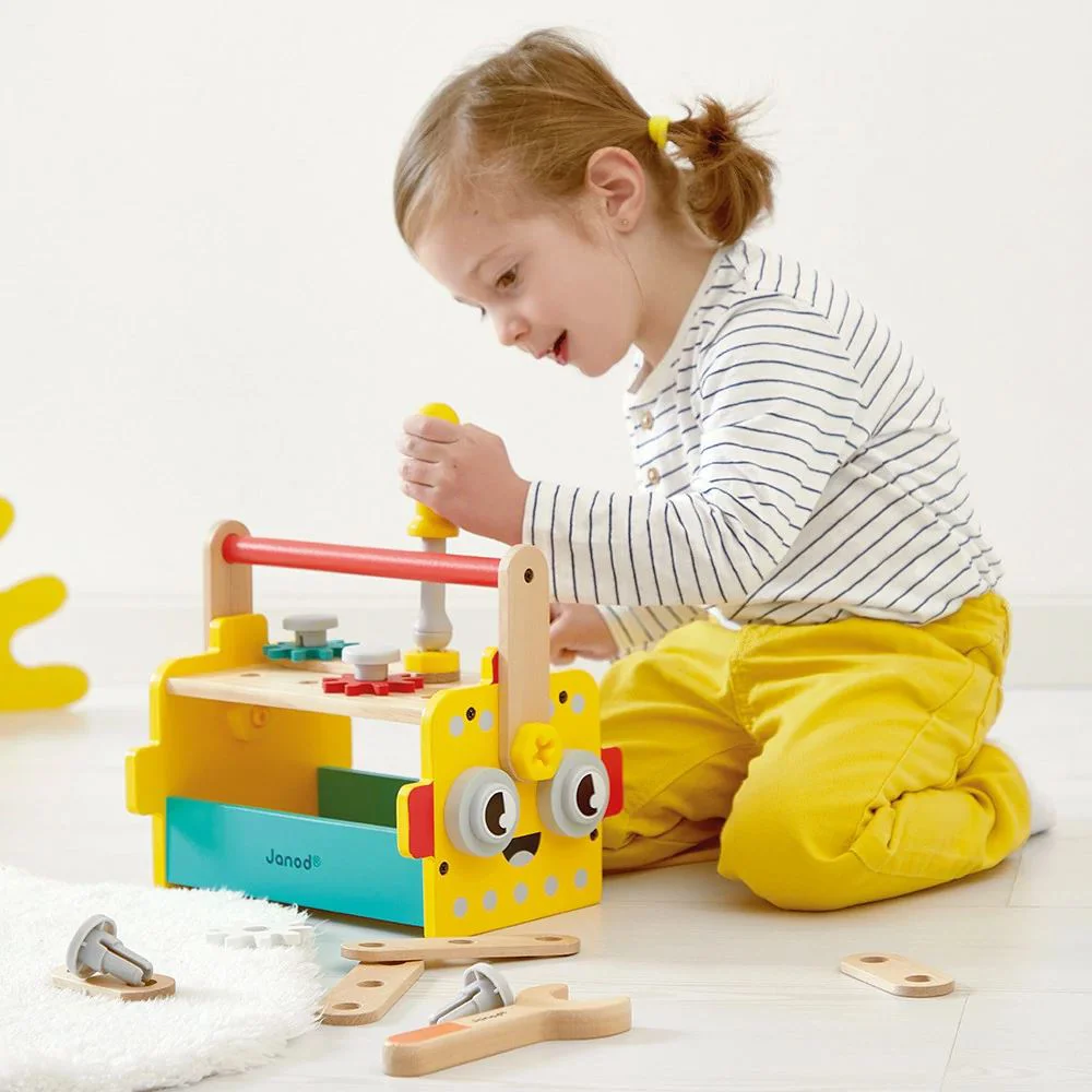 Cutia de scule din lemn Janod Brico Kids Robot foto