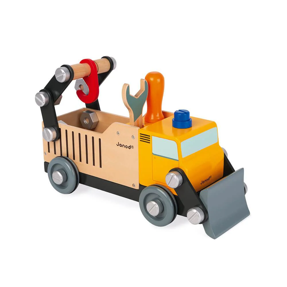 Camion din lemn cu unelte Janod DIY Brico'Kids foto