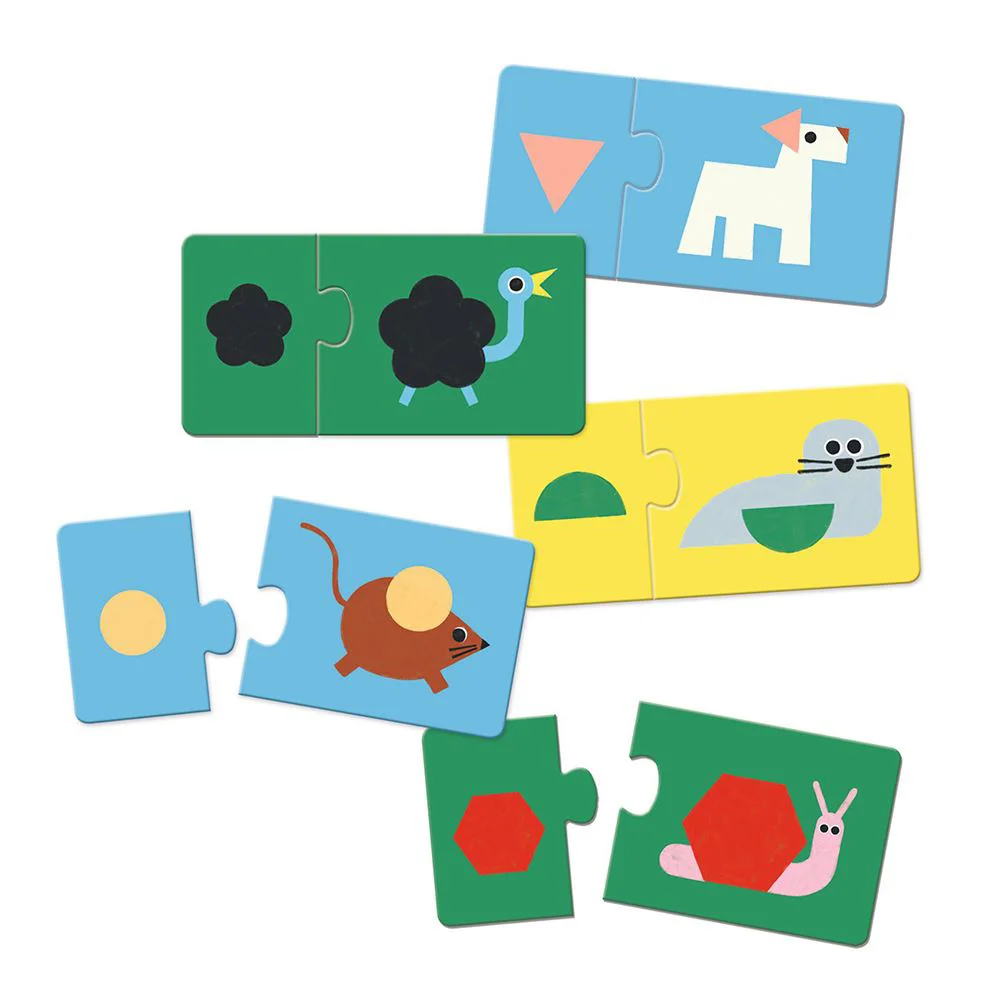 Puzzle Djeco Duo Forme&Animale foto