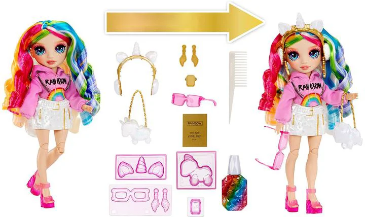 Papusa Amaya Raine Rainbow High, seria Creative Crystals foto