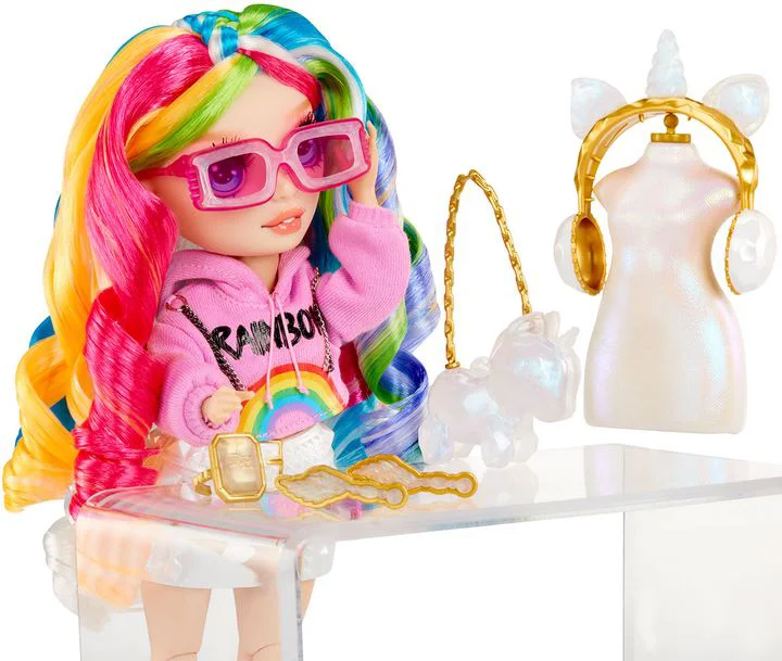 Papusa Amaya Raine Rainbow High, seria Creative Crystals foto