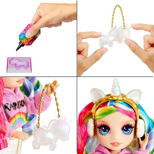 Papusa Amaya Raine Rainbow High, seria Creative Crystals foto