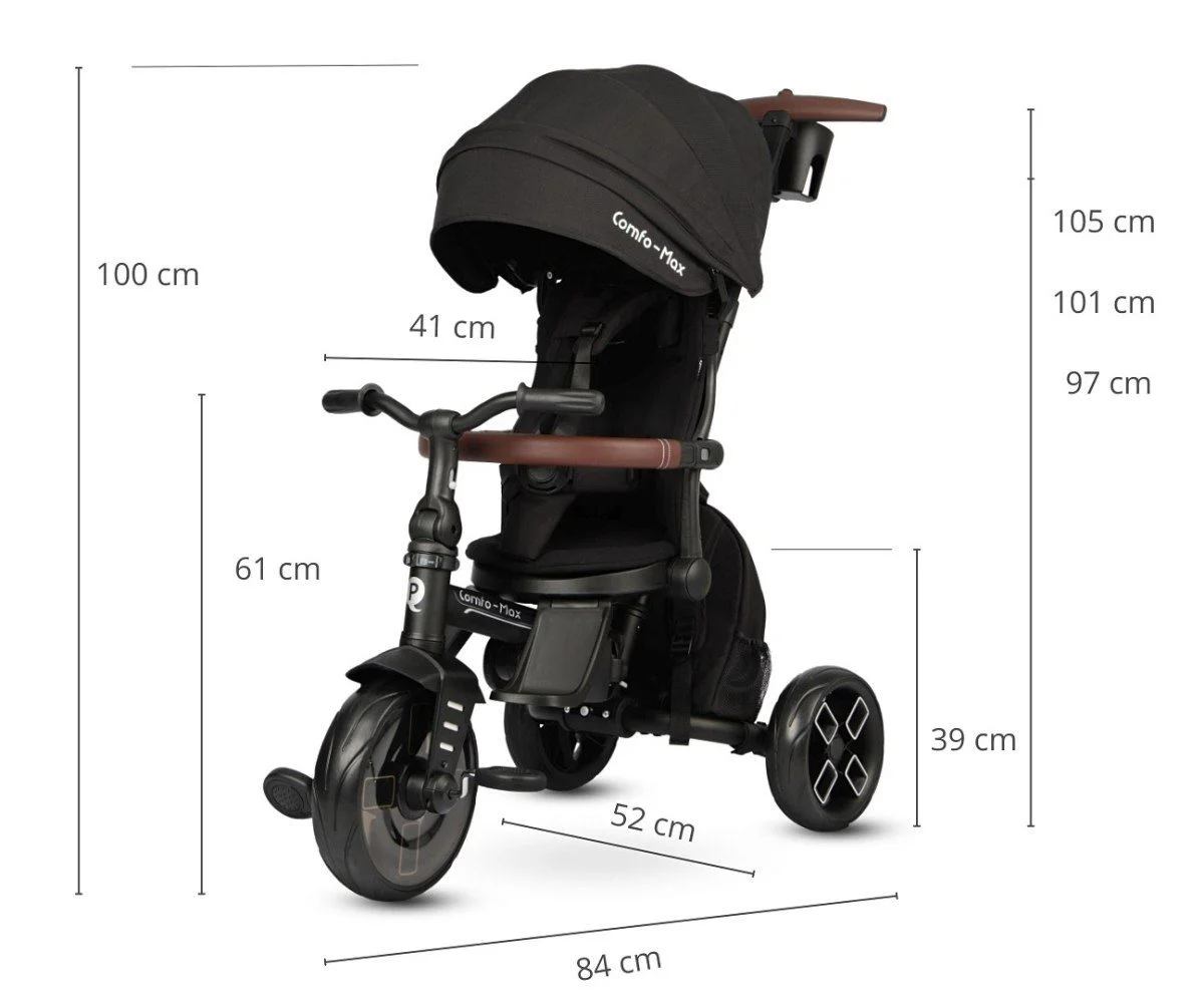 Tricicleta Qplay Comfo Max Black foto