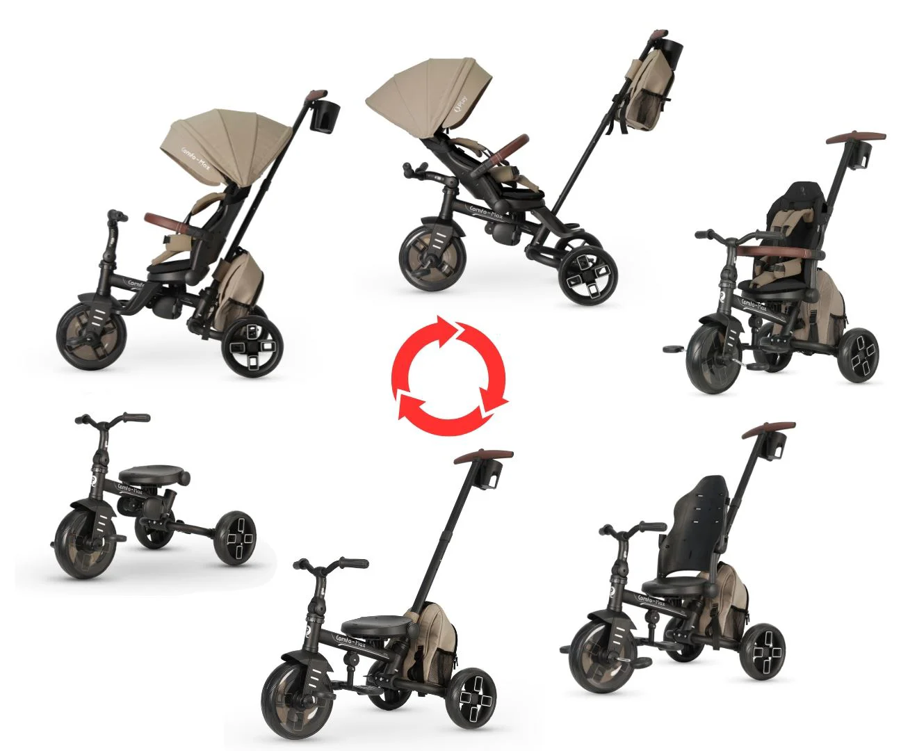 Tricicleta Qplay Comfo Max Coffee foto