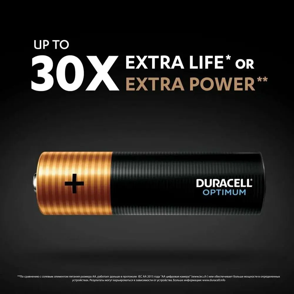 Baterii Duracell Optimum tip AA, 6 buc. foto