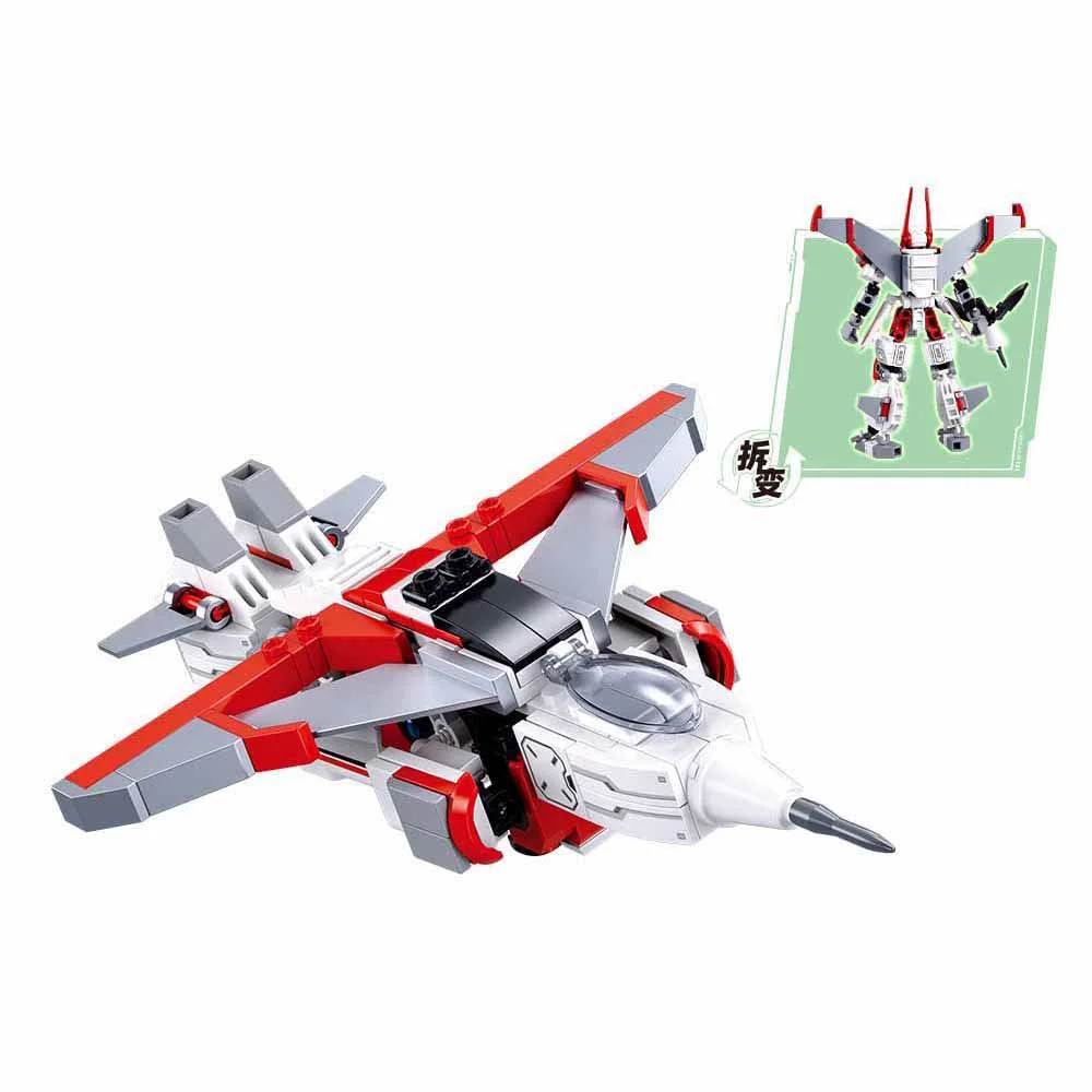 Constructor Sluban Avion de lupta cu reactie 2 in 1, 234 el. foto