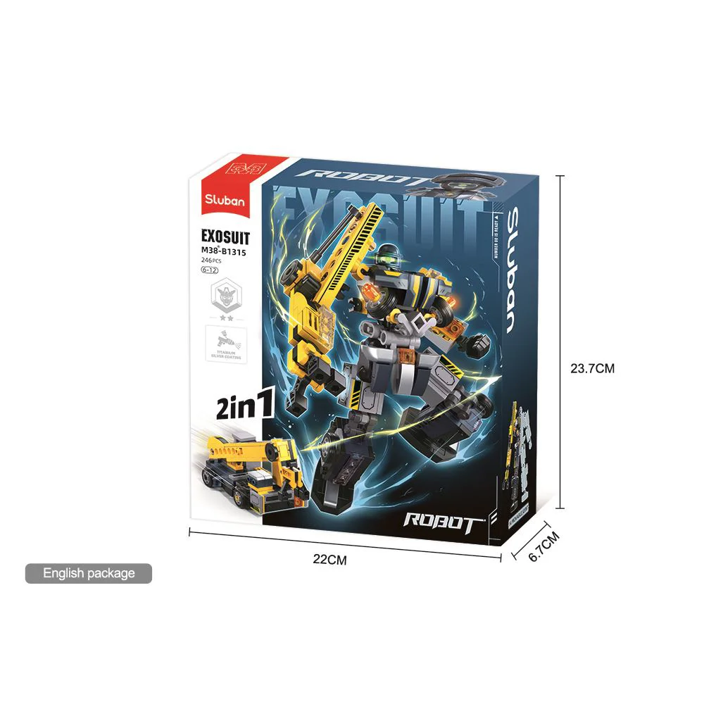 Constructor Sluban Robot macara 2 in 1, 246 el. foto
