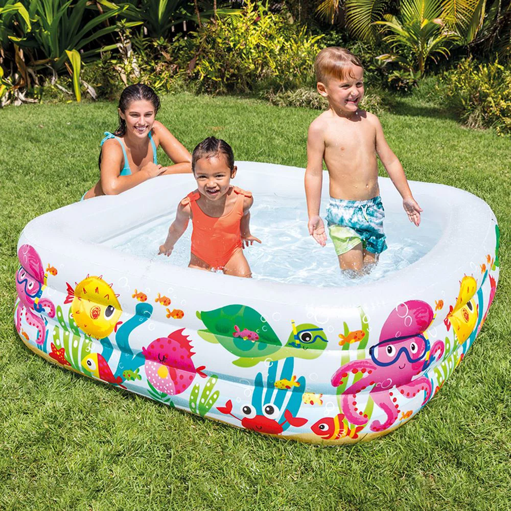 Piscina gonflabila Intex Acvariul marin,159x159x50 cm foto