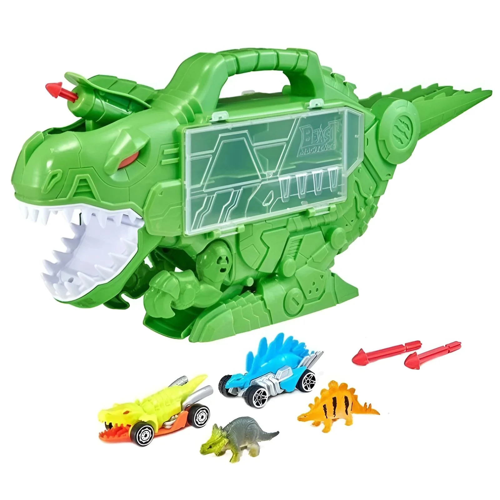 Lansator si transportor de masinute Atacul Dinozaurului HTI Teamsterz foto