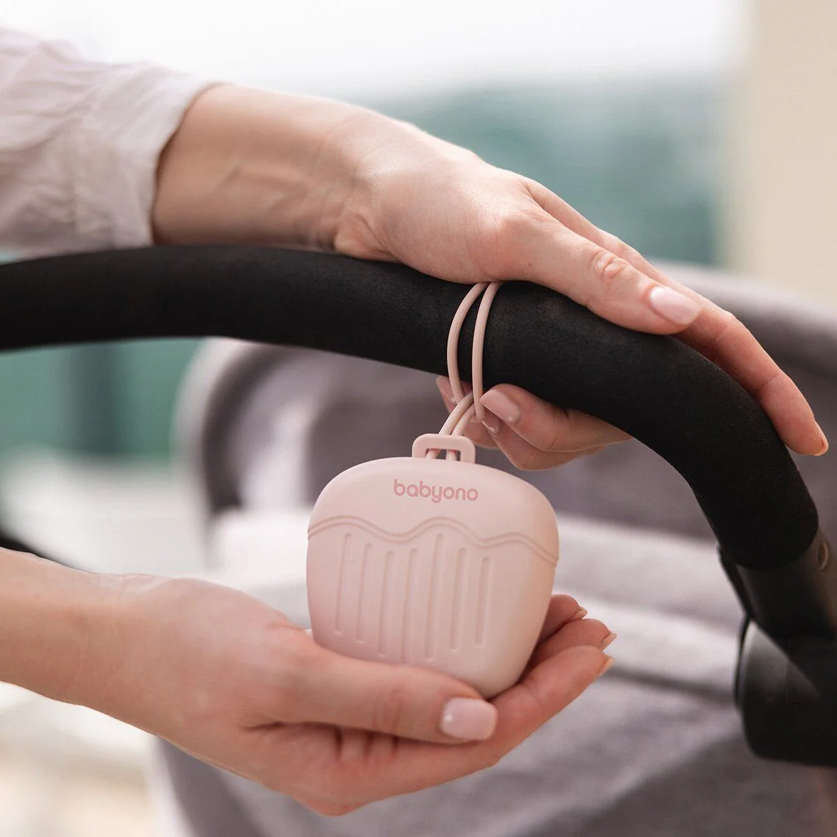 Cutie din silicon pentru suzeta BabyOno Roz foto