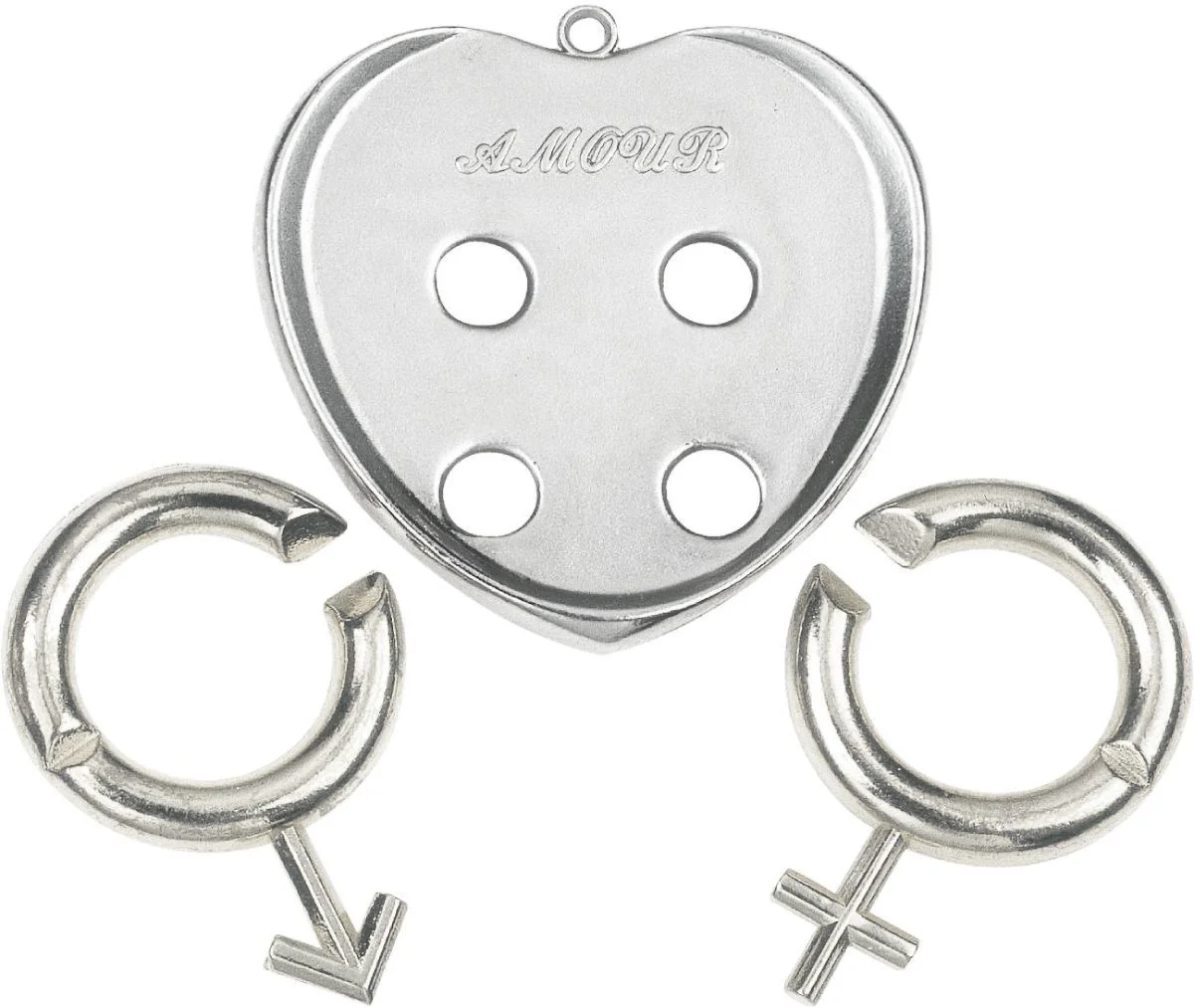 Мини-головоломка Eureka Mini Huzzle Amour – silver foto