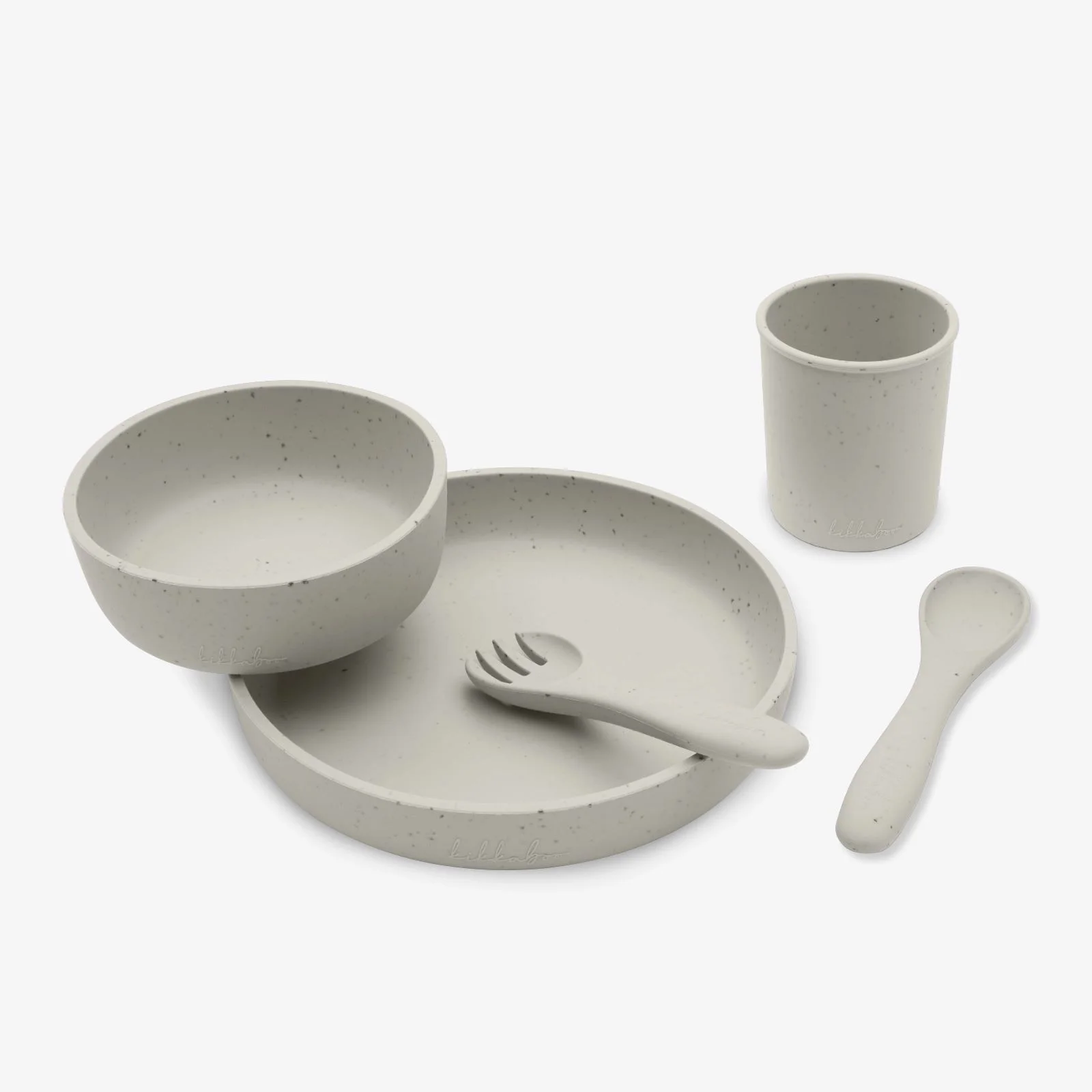 Set de alimentatie din silicon KikkaBoo Platinum Sand, 5 piese foto