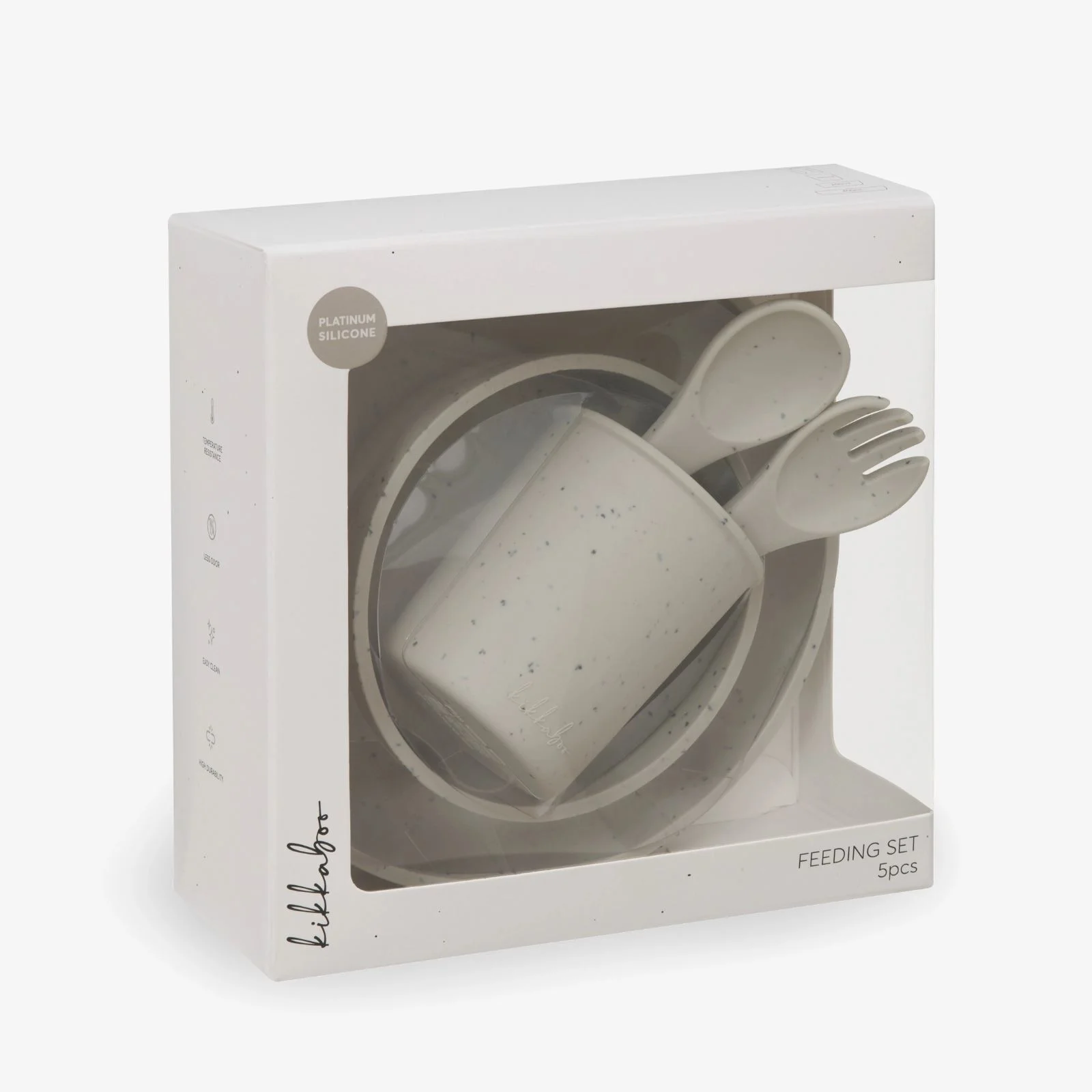 Set de alimentatie din silicon KikkaBoo Platinum Sand, 5 piese foto