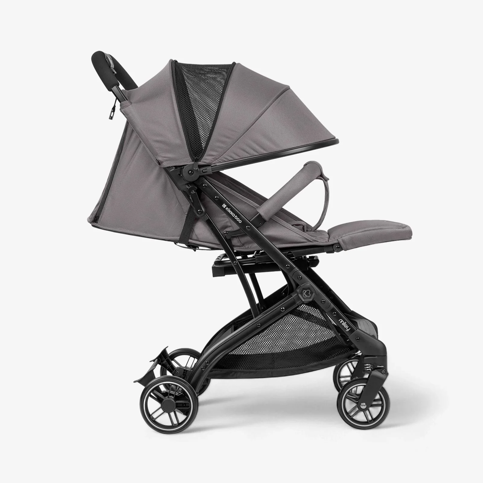 Carucior de plimbare KikkaBoo Miley Dark Grey foto