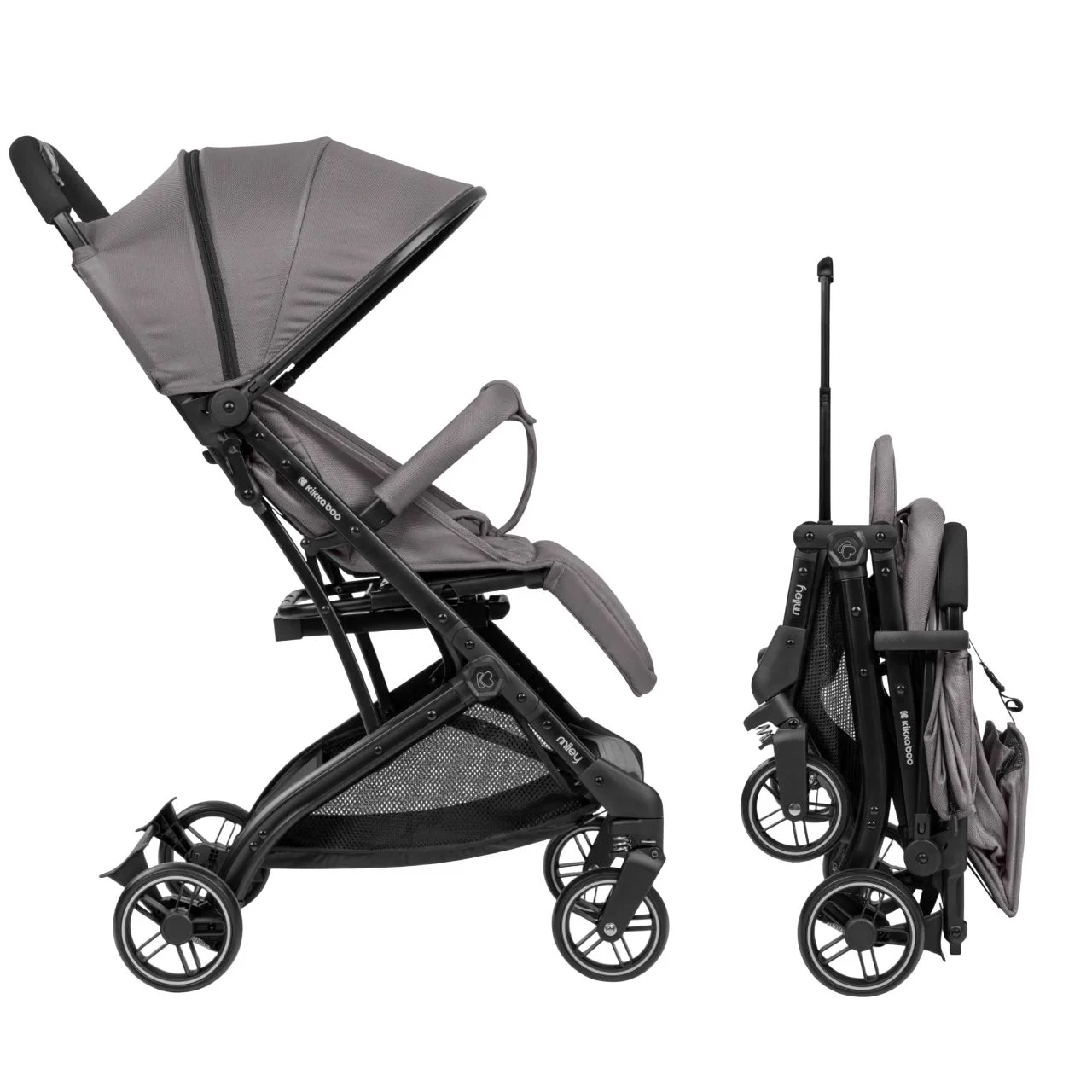 Carucior de plimbare KikkaBoo Miley Dark Grey foto